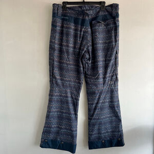 Columbia Women’s Blue & Orange Patterned Ski Snow Pants XL